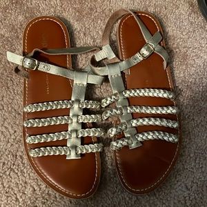 Strappy sandal, gold